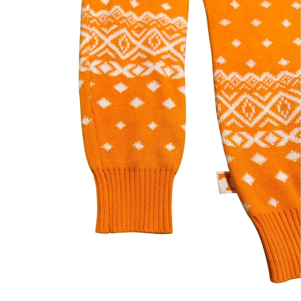 Campus Specialties Tennessee Volunteers NCAA Orange Fair Isle Sweater Mens Small
